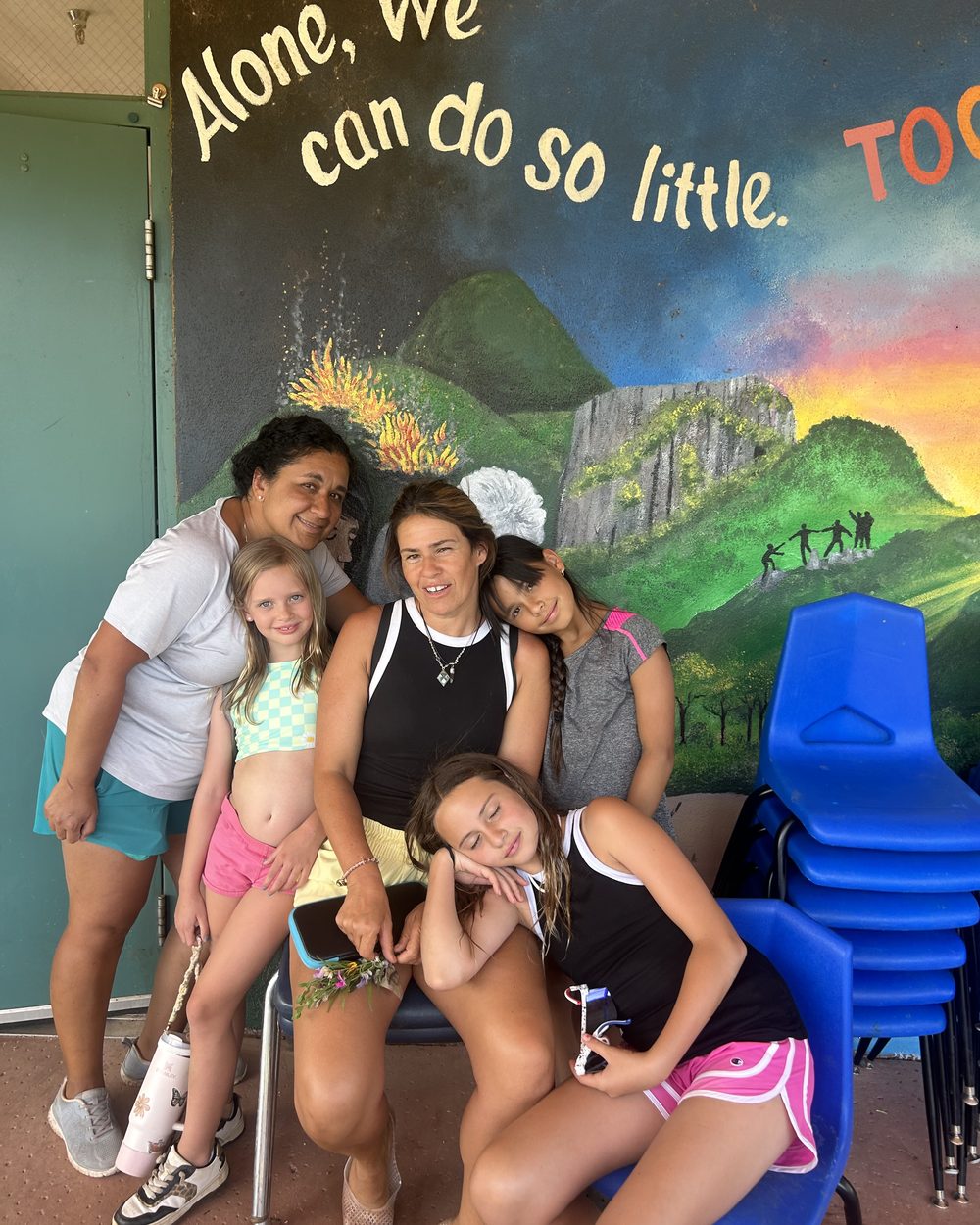 Margot with campers at Sedona Camp